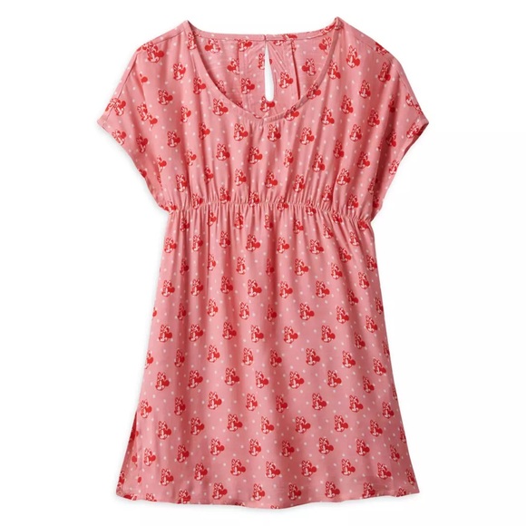 Disney Store Girls Pink Minnie Mouse Swim Cover Up Dress Size 7/8 - Picture 1 of 8